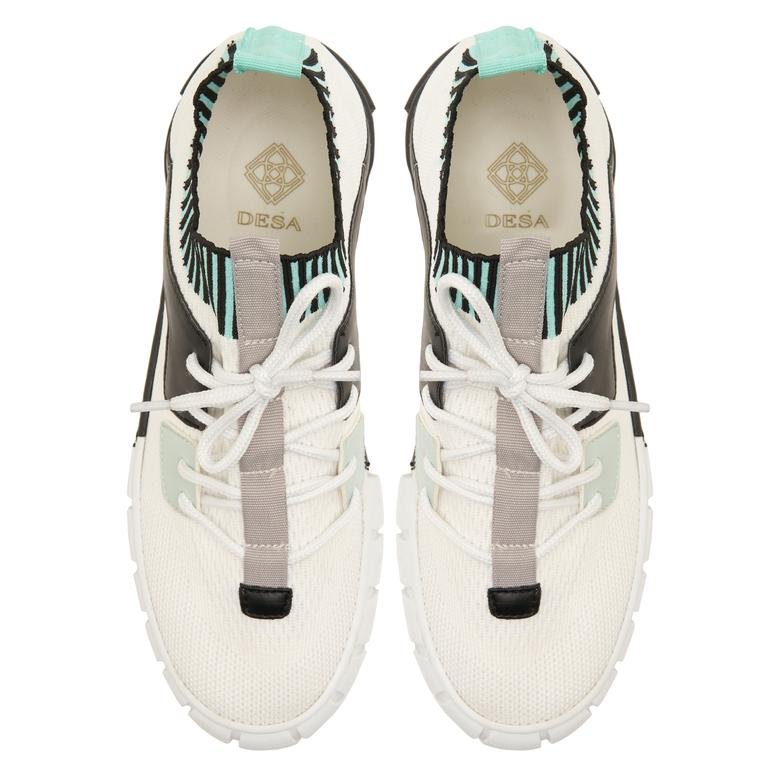 Beyaz Viola Kadın Triko Spor Ayakkabı 2010047234006