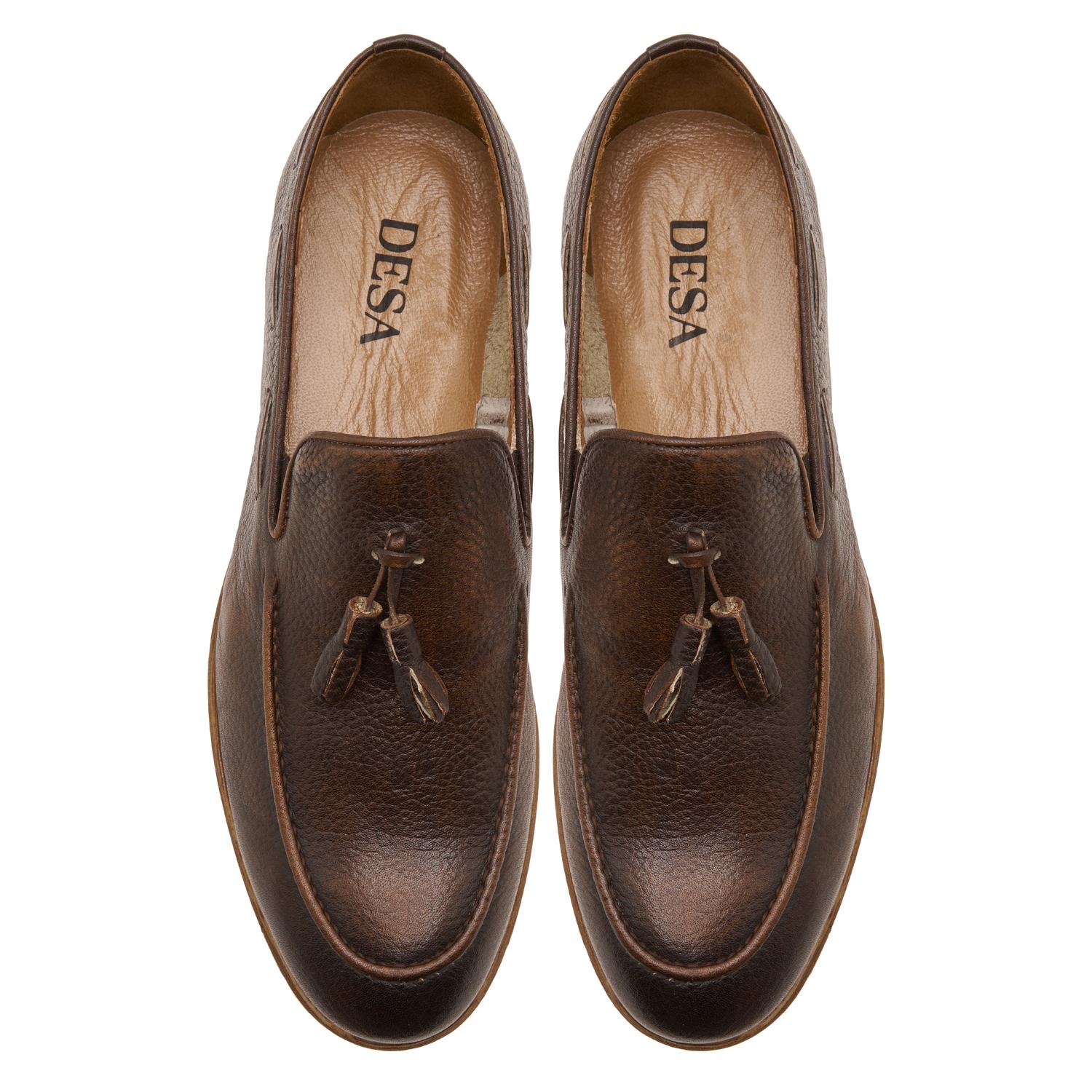 Luke Kahve Erkek Deri Loafer 2010047253007