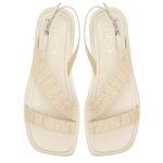 Ornella Beyaz Kadın Kroko Baskılı Deri Sandalet 2010047440007