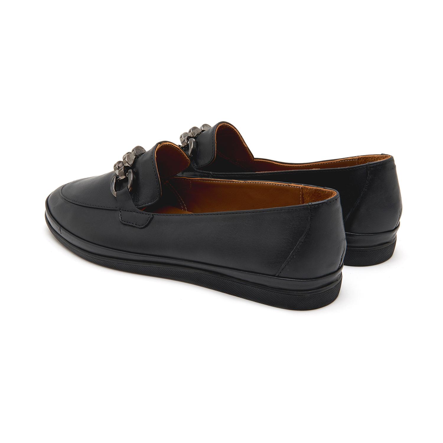 Hope Aerocomfort Siyah Kadın Deri Loafer 2010048603002