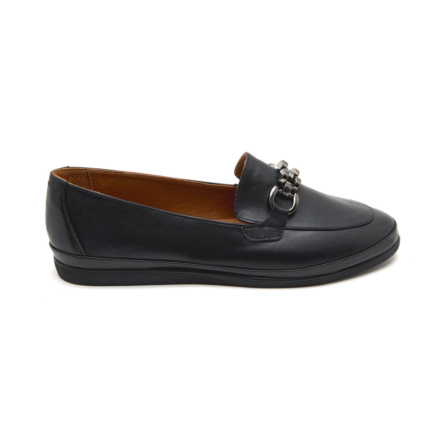 Hope Aerocomfort Siyah Kadın Deri Loafer 2010048603002