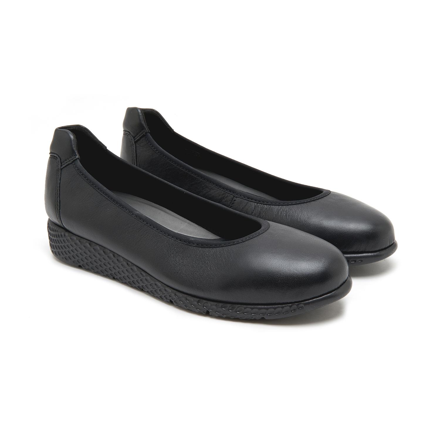 Maid Comfort Siyah Kadın Deri Günlük Ayakkabı 2010048826003