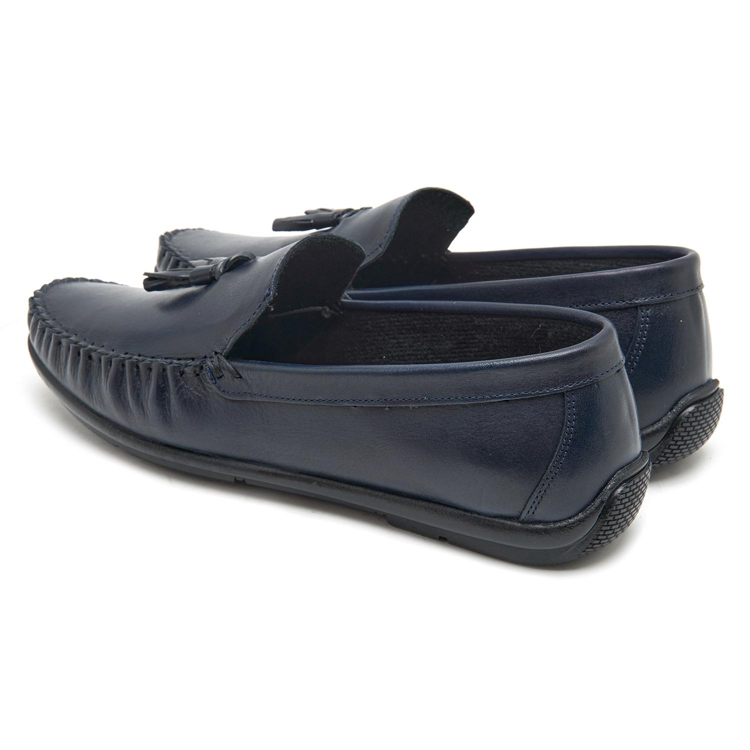 Jerome Lacivert Erkek Deri Loafer 2010048758009