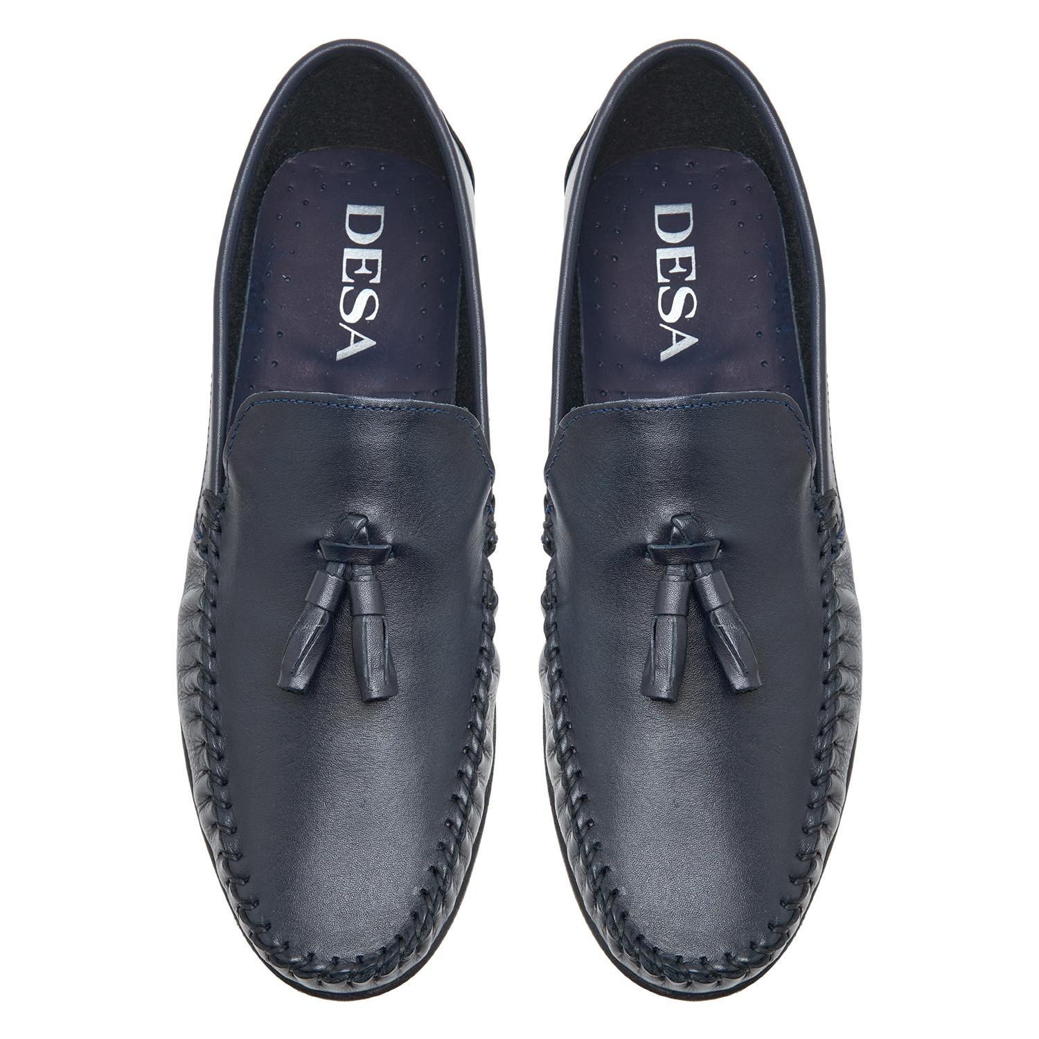 Jerome Lacivert Erkek Deri Loafer 2010048758009