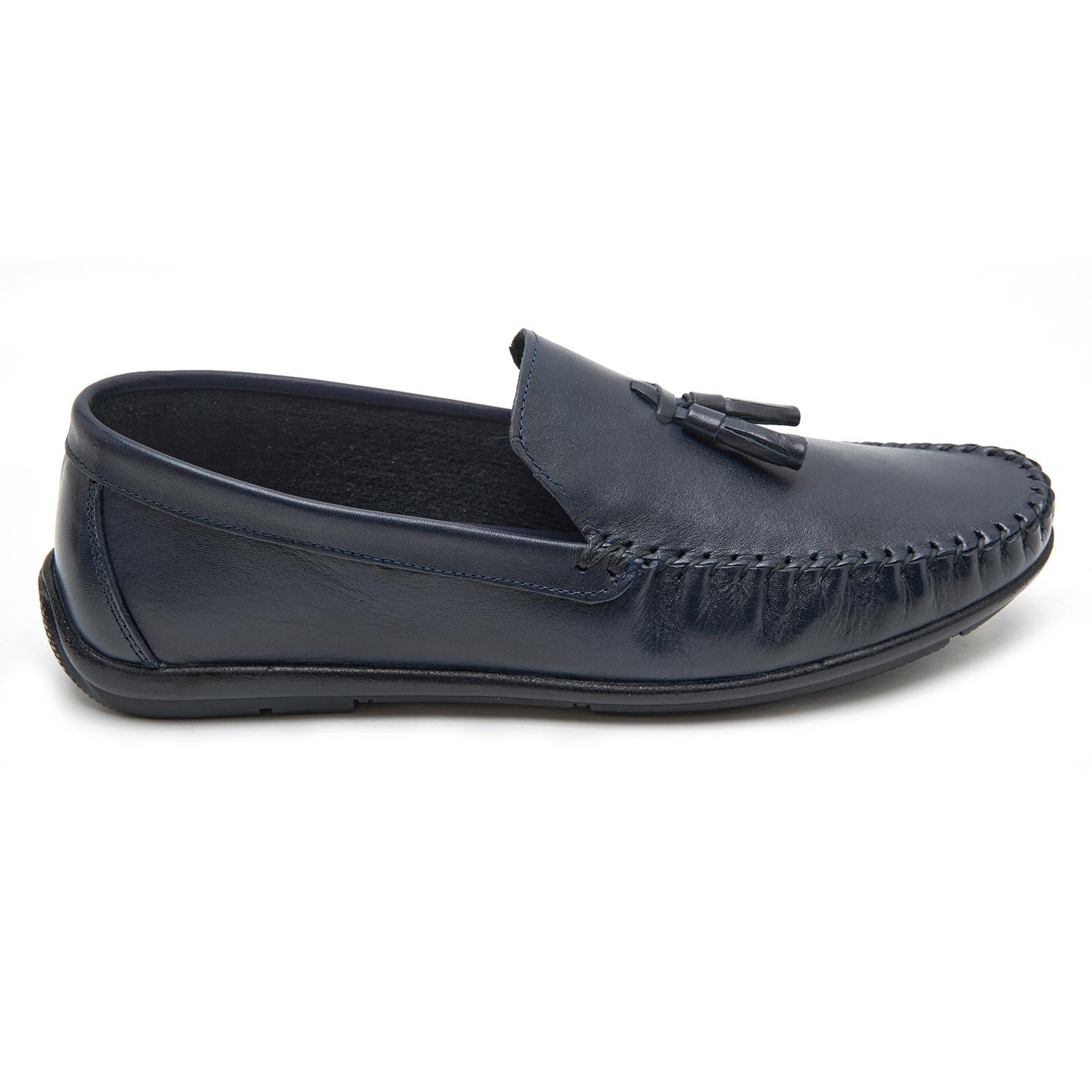 Jerome Lacivert Erkek Deri Loafer 2010048758009