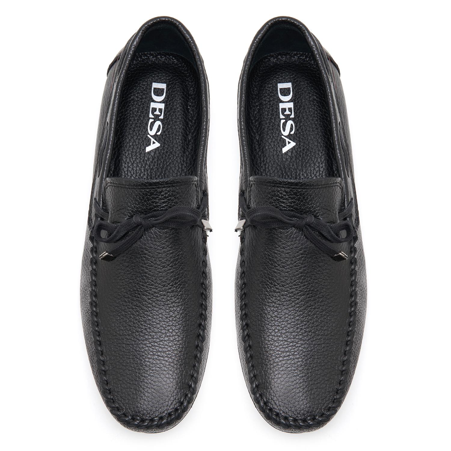 Gary Siyah Erkek Deri Loafer 2010048979004
