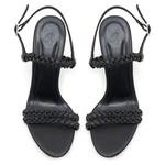 Gellano Siyah Kadın Örgü Topuklu Sandalet 2010049134004