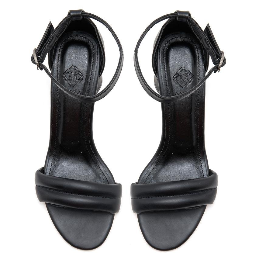 Moulino Siyah Kadın Topuklu Sandalet 2010049154002