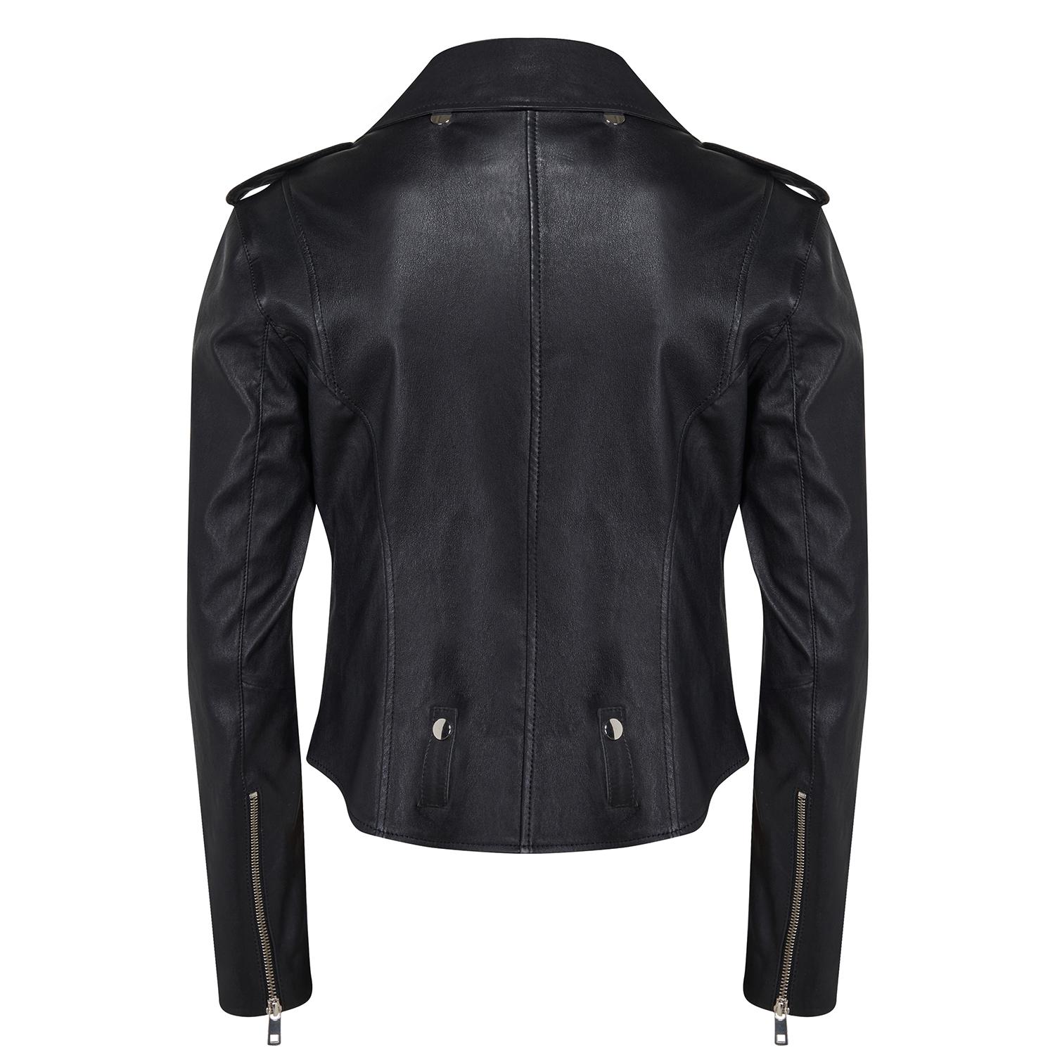 Dessey Kadın Deri Streç Biker Ceket 1010030042005