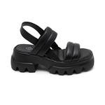 Laird Siyah Kadın Puffer Deri Sandalet 2010049195001