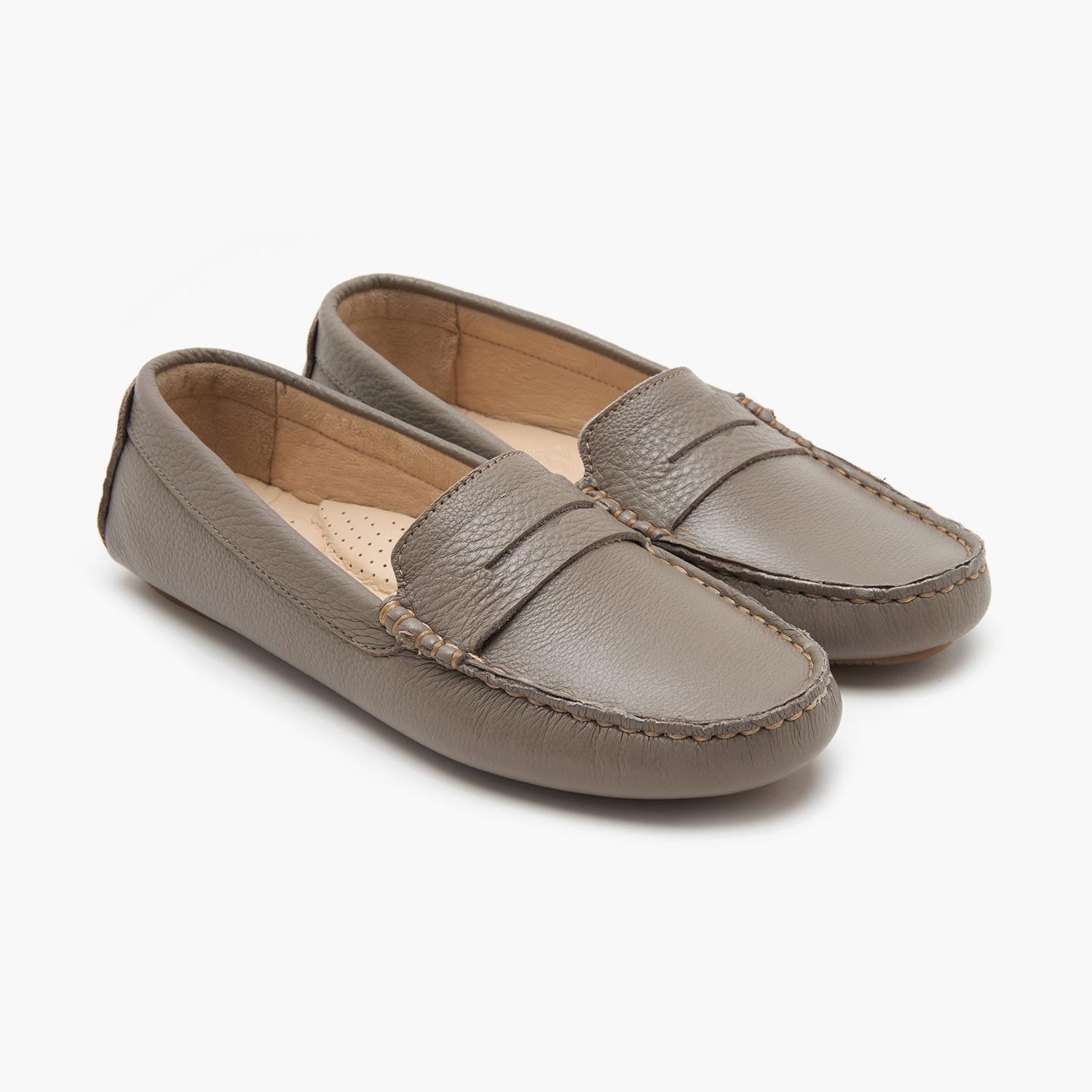 Brithney Kahve Kadın Deri Loafer 2010048766028