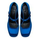 Petal Mavi Kadın Saten Mary Jane Platform Ayakkabı 2010050194001