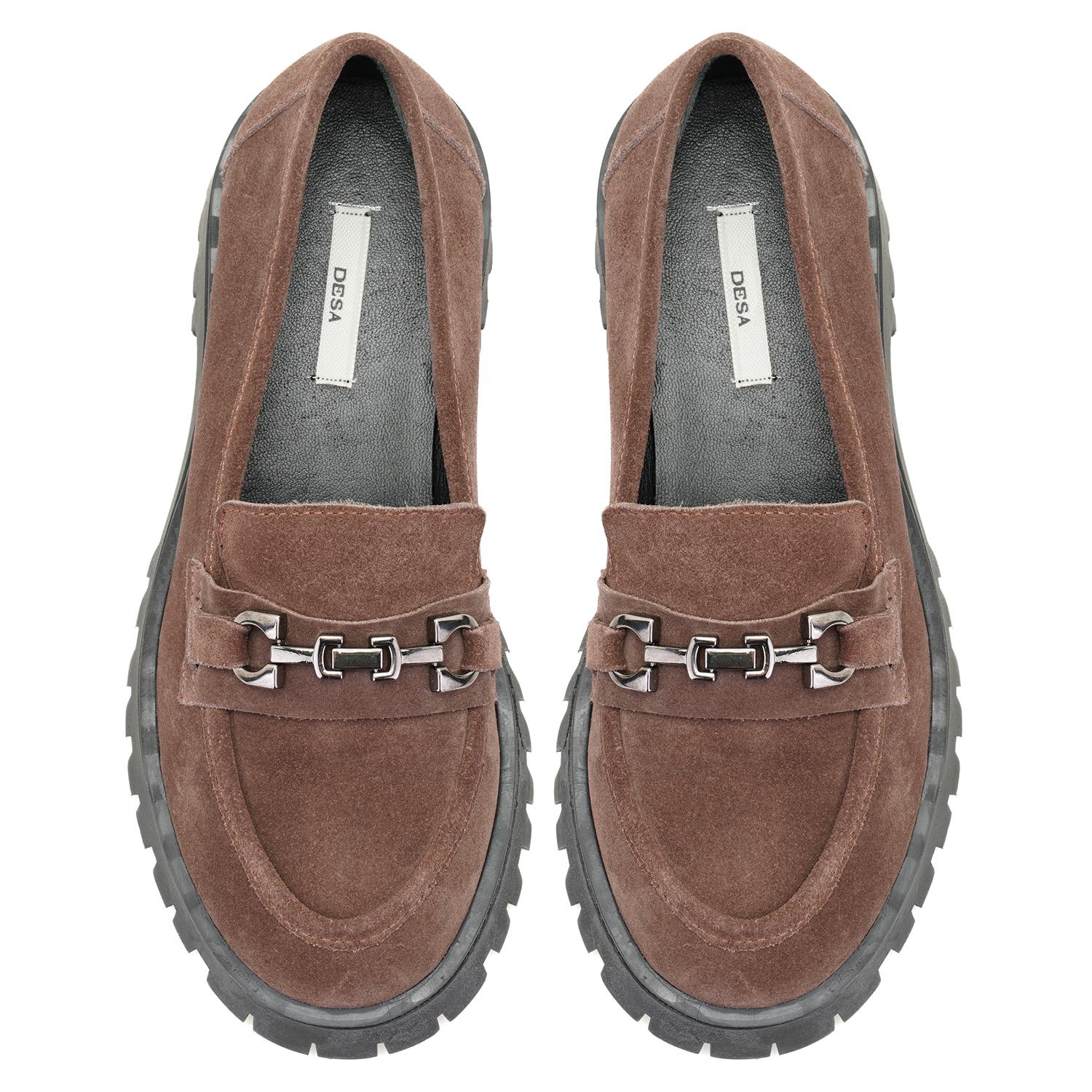 Casta Kahve Kadın Süet Deri Loafer 2010049723010