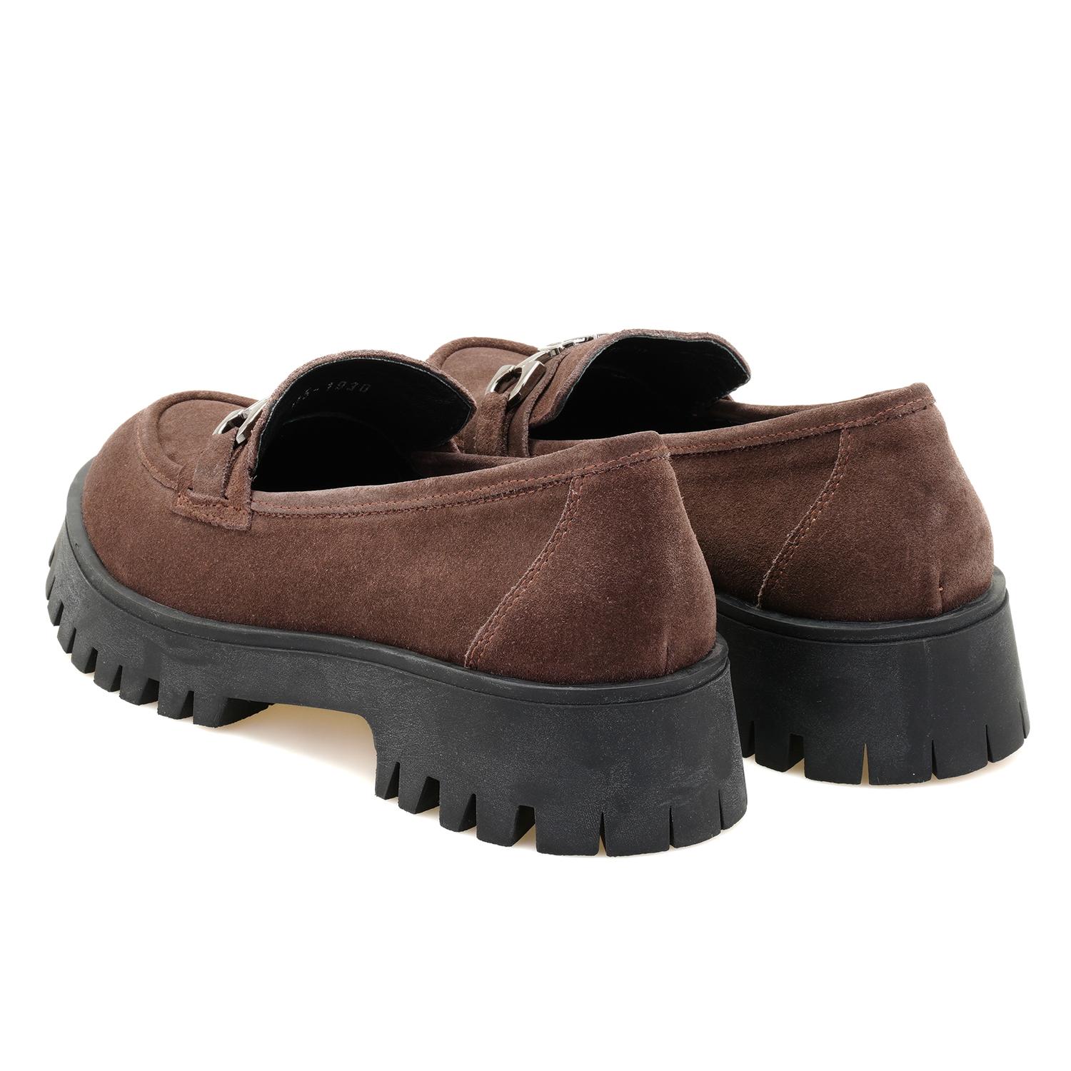 Casta Kahve Kadın Süet Deri Loafer 2010049723010