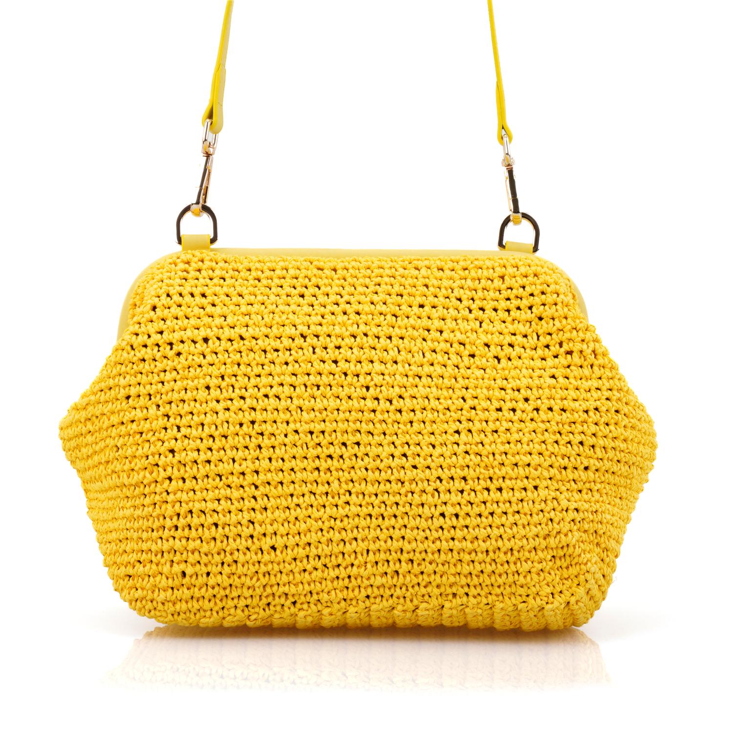 Abram Sarı Kadın Clutch Omuz Çantası 2010050986003