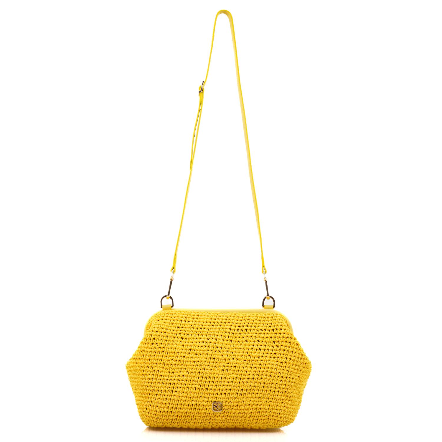 Abram Sarı Kadın Clutch Omuz Çantası 2010050986003