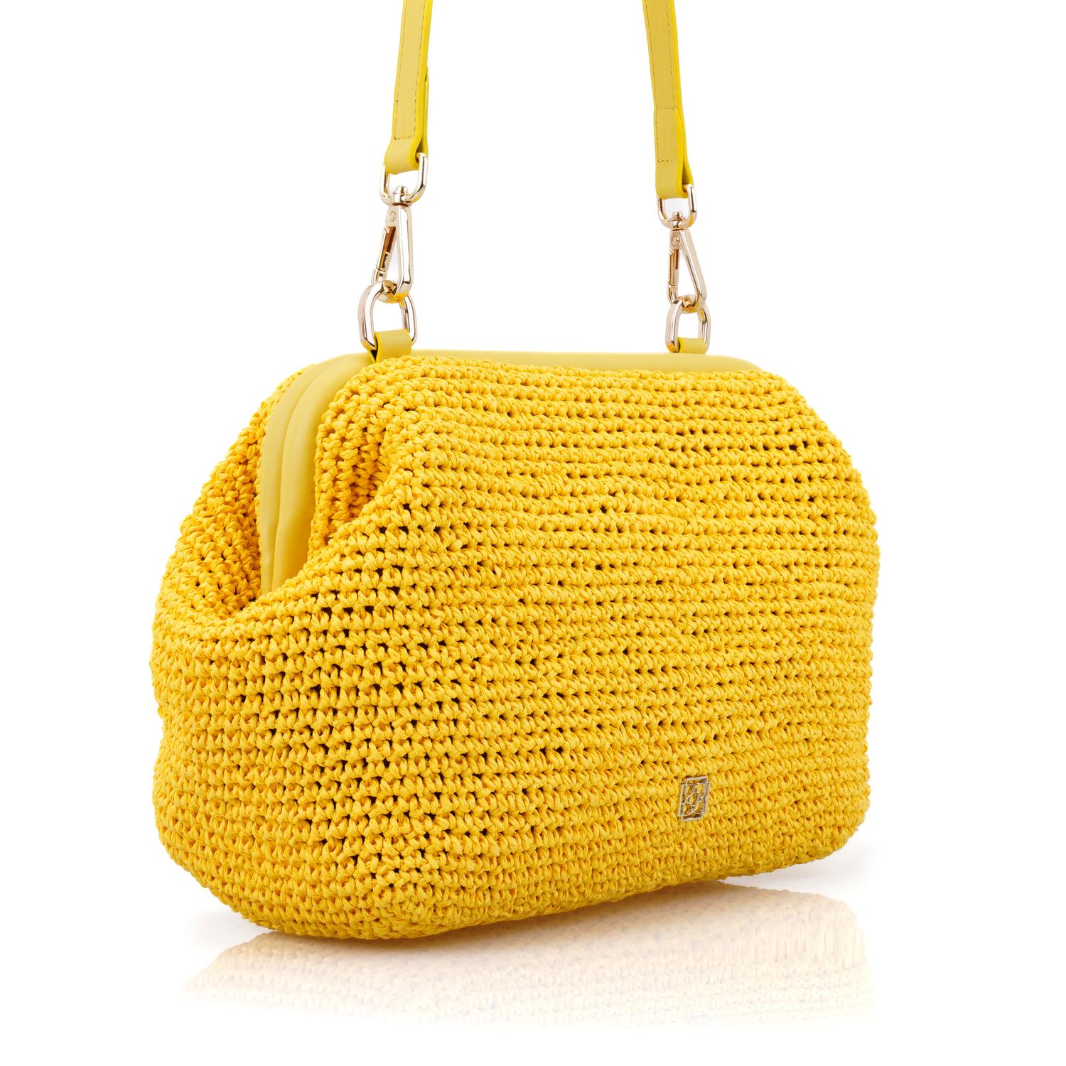 Abram Sarı Kadın Clutch Omuz Çantası 2010050986003