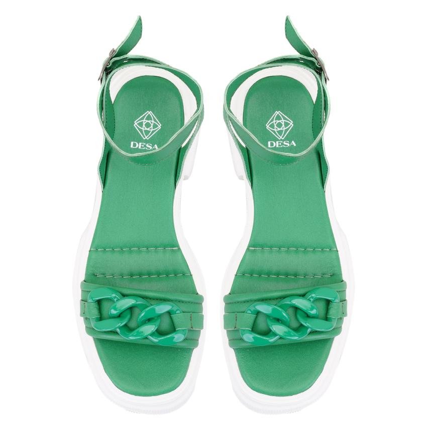 Andrae Yeşil Kadın Deri Sandalet 2010049194003