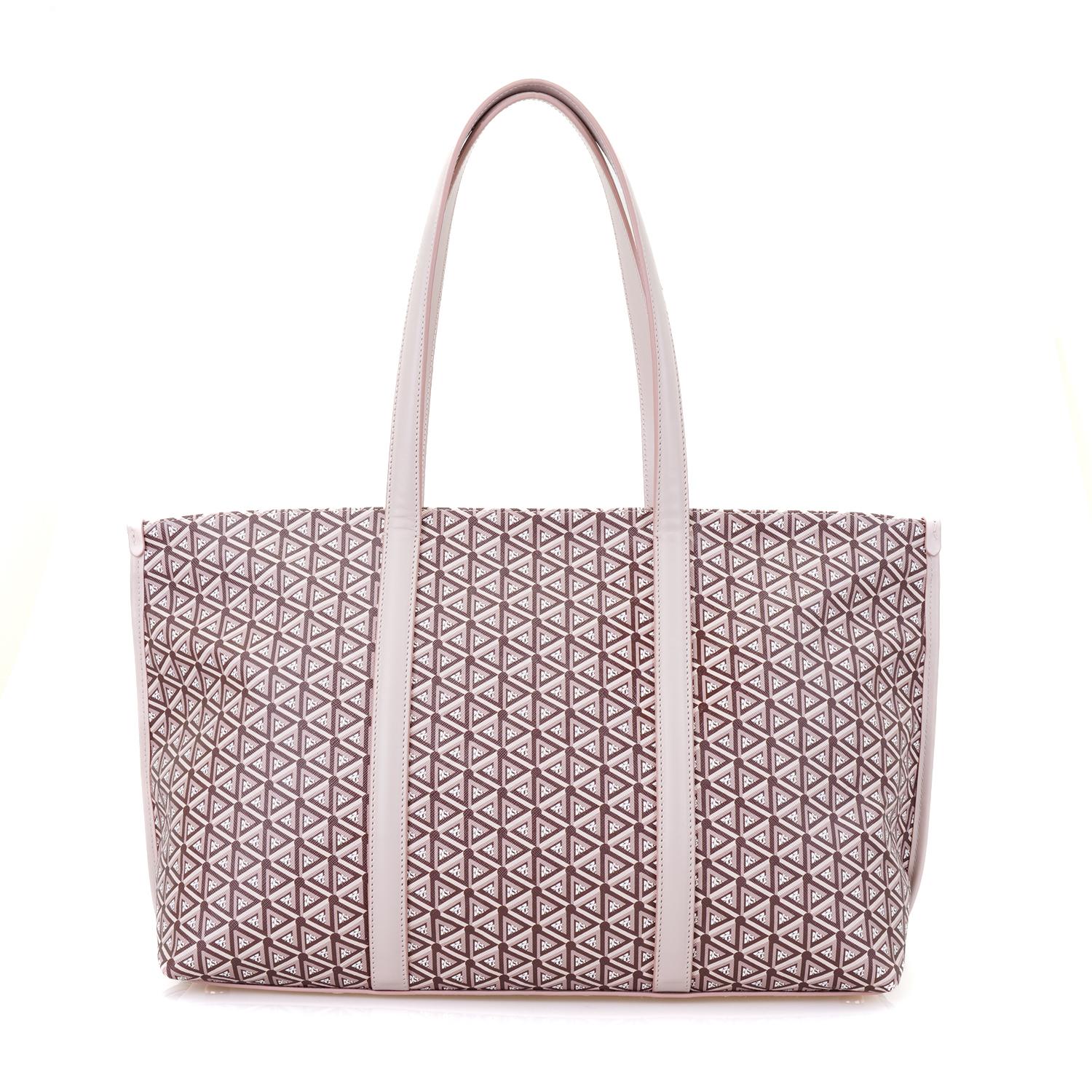 Grano Bej Kadın Monogram Deri Alışveriş Çantası 1010035306002
