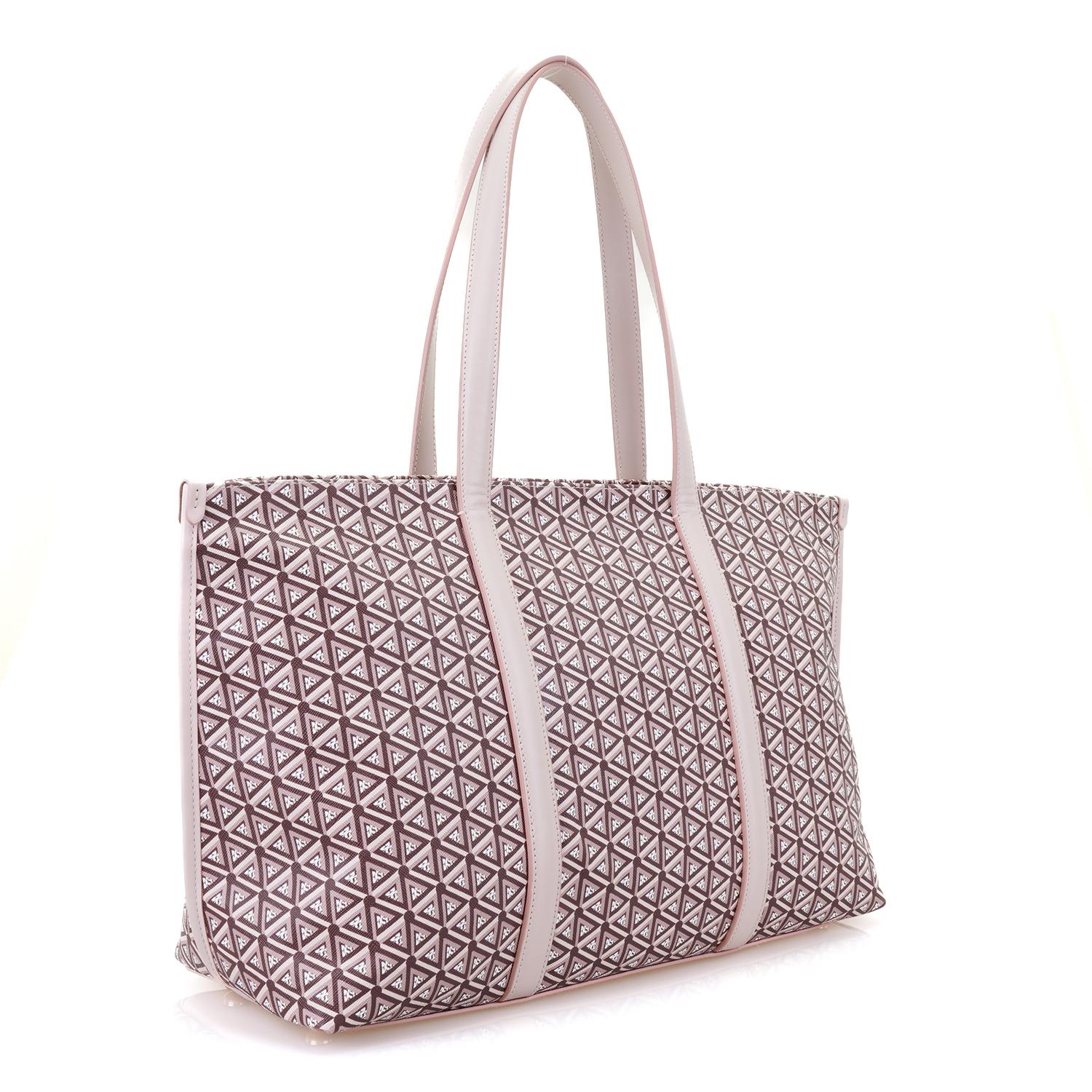 Grano Bej Kadın Monogram Deri Alışveriş Çantası 1010035306002