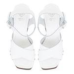 Galla Beyaz Kadın Platform Topuklu Deri Sandalet 2010050848007