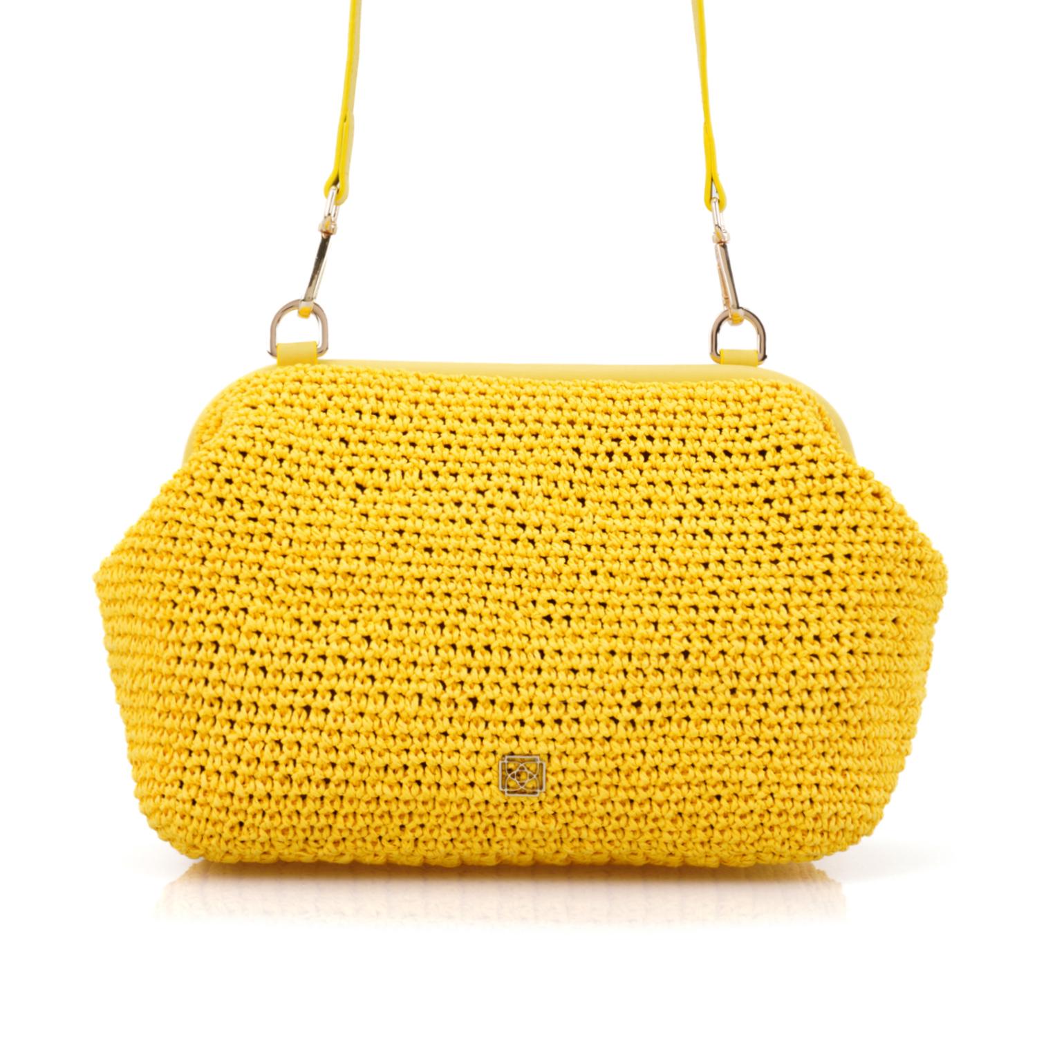 Abram Sarı Kadın Clutch Omuz Çantası 2010050986003