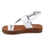 Reiner Beyaz Kadın Ayarlanabilir Tokalı Deri Sandalet 2010050894007