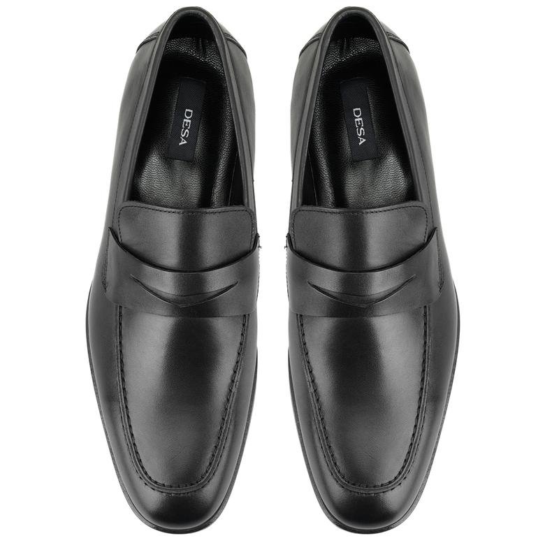 Siyah Erkek Deri Klasik Ayakkabı 2010050959003