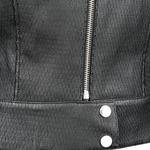 Ninfe Vintage Siyah Kadın Streç Deri Ceket 1010034140003