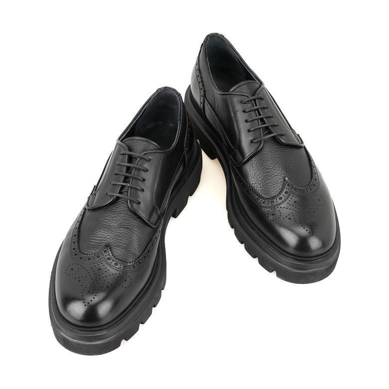 Diann Siyah Erkek Deri Klasik Ayakkabı 2010051583003