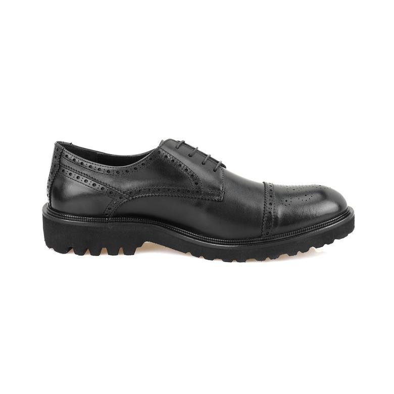 Axox Siyah Erkek Deri Klasik Ayakkabı 2010051929005