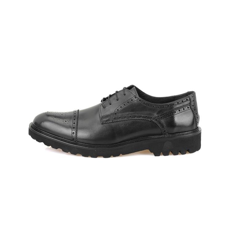 Axox Siyah Erkek Deri Klasik Ayakkabı 2010051929005