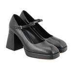Krokus Siyah Kadın Topuklu Mary Jane Klasik Deri Ayakkabı 2010051925005