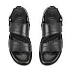 Jack Siyah Erkek Deri Sandalet 2010052614002