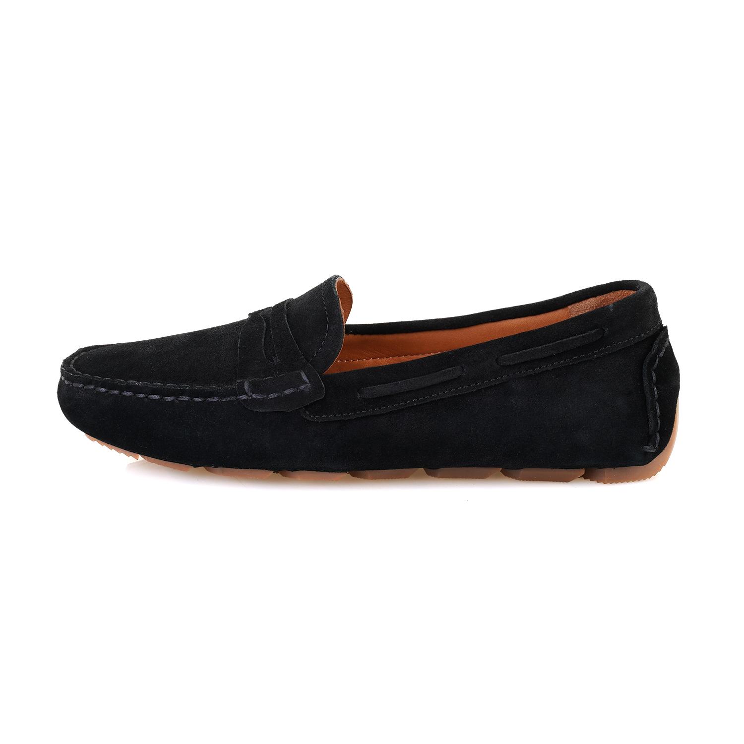 Siyah Kadın Süet Deri Loafer 2010052368002