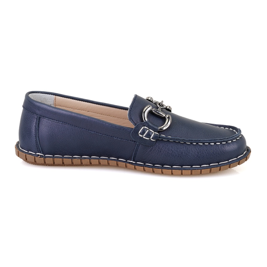 Kadın Lacivert DesaComfort Deri Loafer 2010052435007