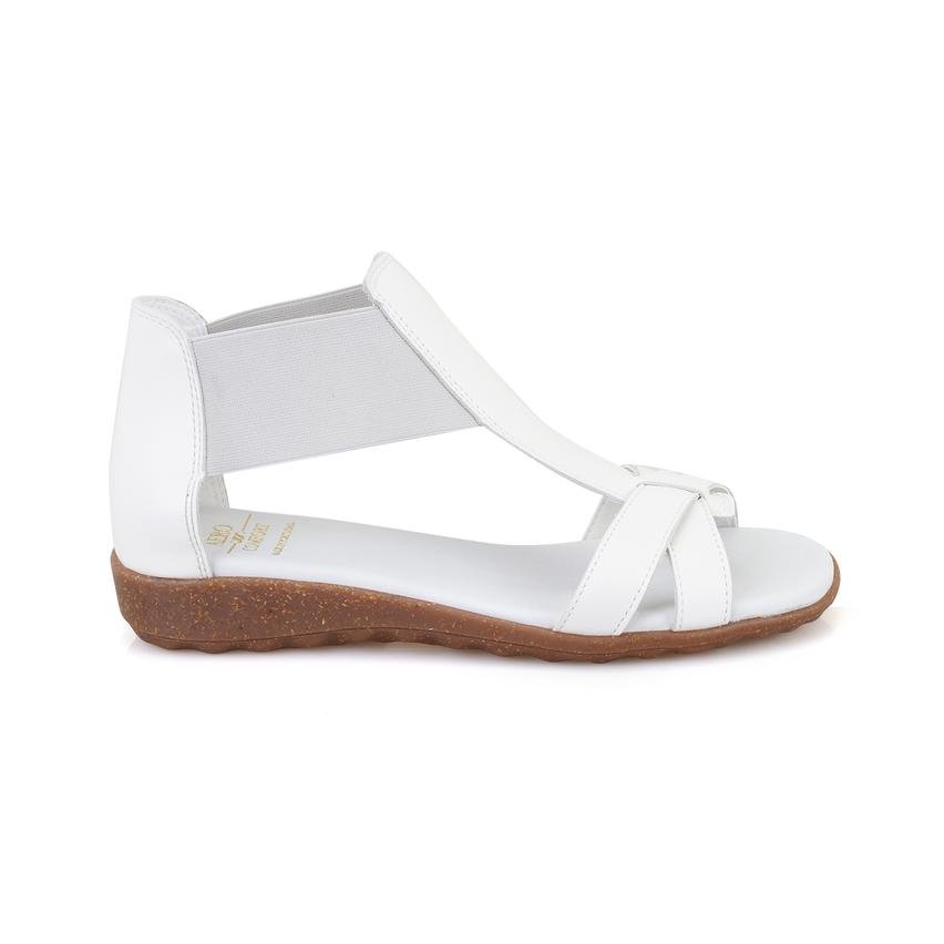 Nadine Beyaz Kadın Aerocomfort Deri Sandalet 2010052189007
