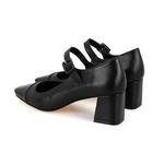 Amaris Siyah Kadın Topuklu Mary Jane Deri Klasik Ayakkabı 2010052626007