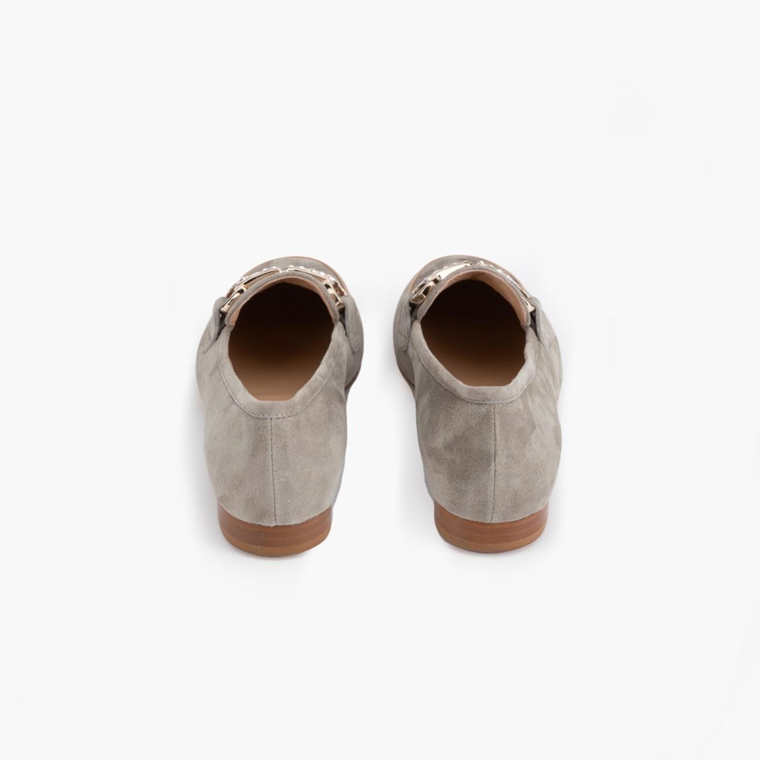 Luca Grossi Gri Kadın Toka Detaylı Loafer 2010052816005