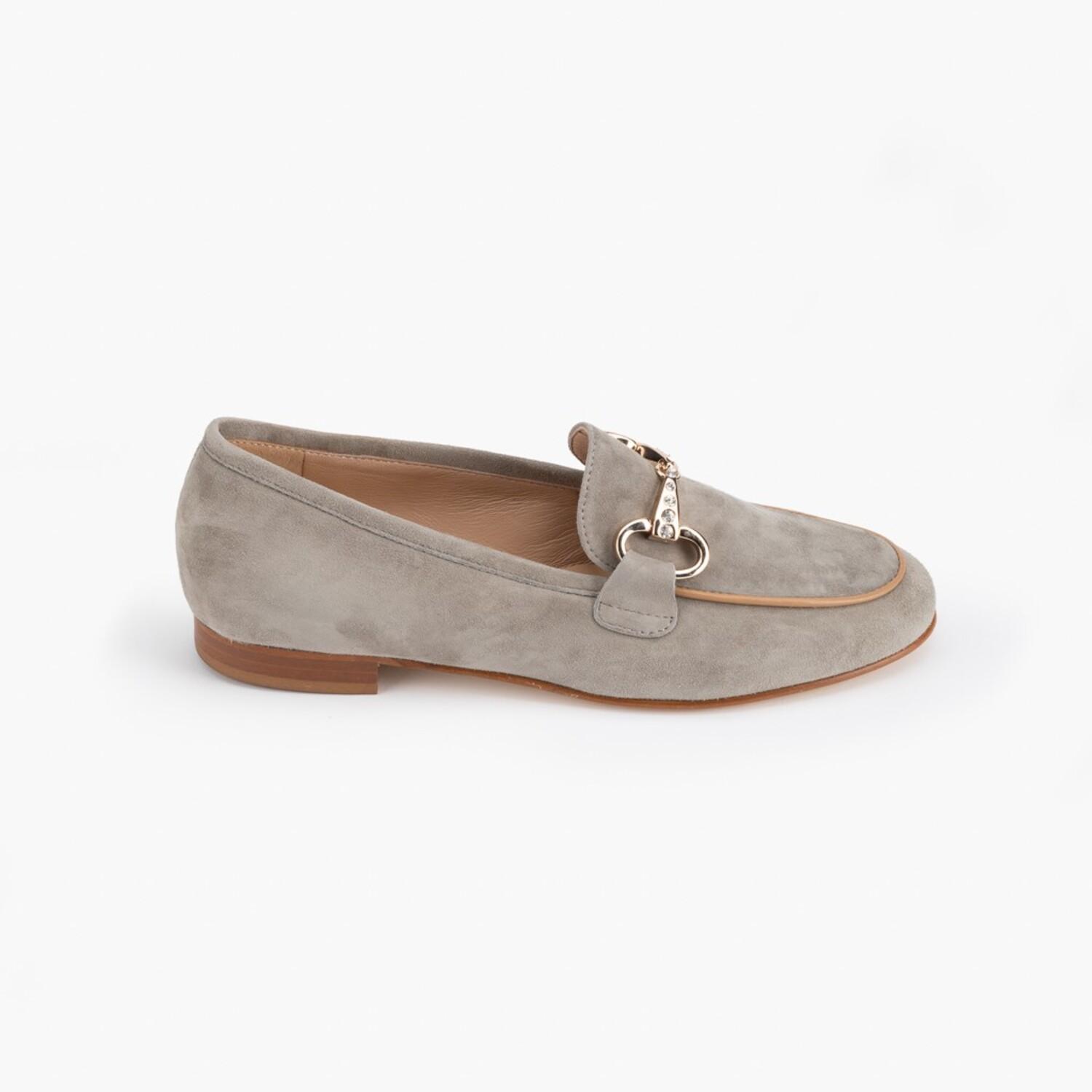 Luca Grossi Gri Kadın Toka Detaylı Loafer 2010052816005