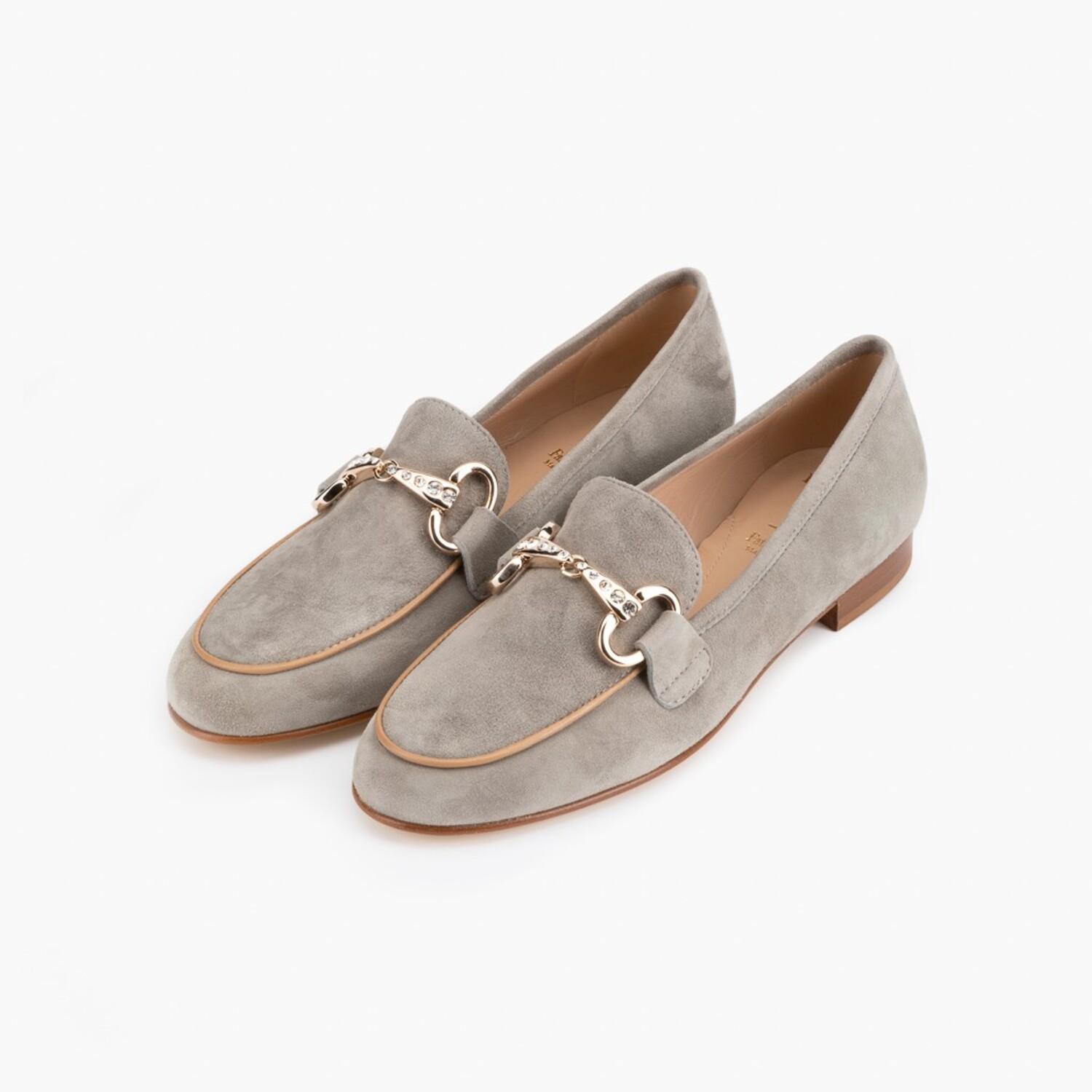 Luca Grossi Gri Kadın Toka Detaylı Loafer 2010052816005