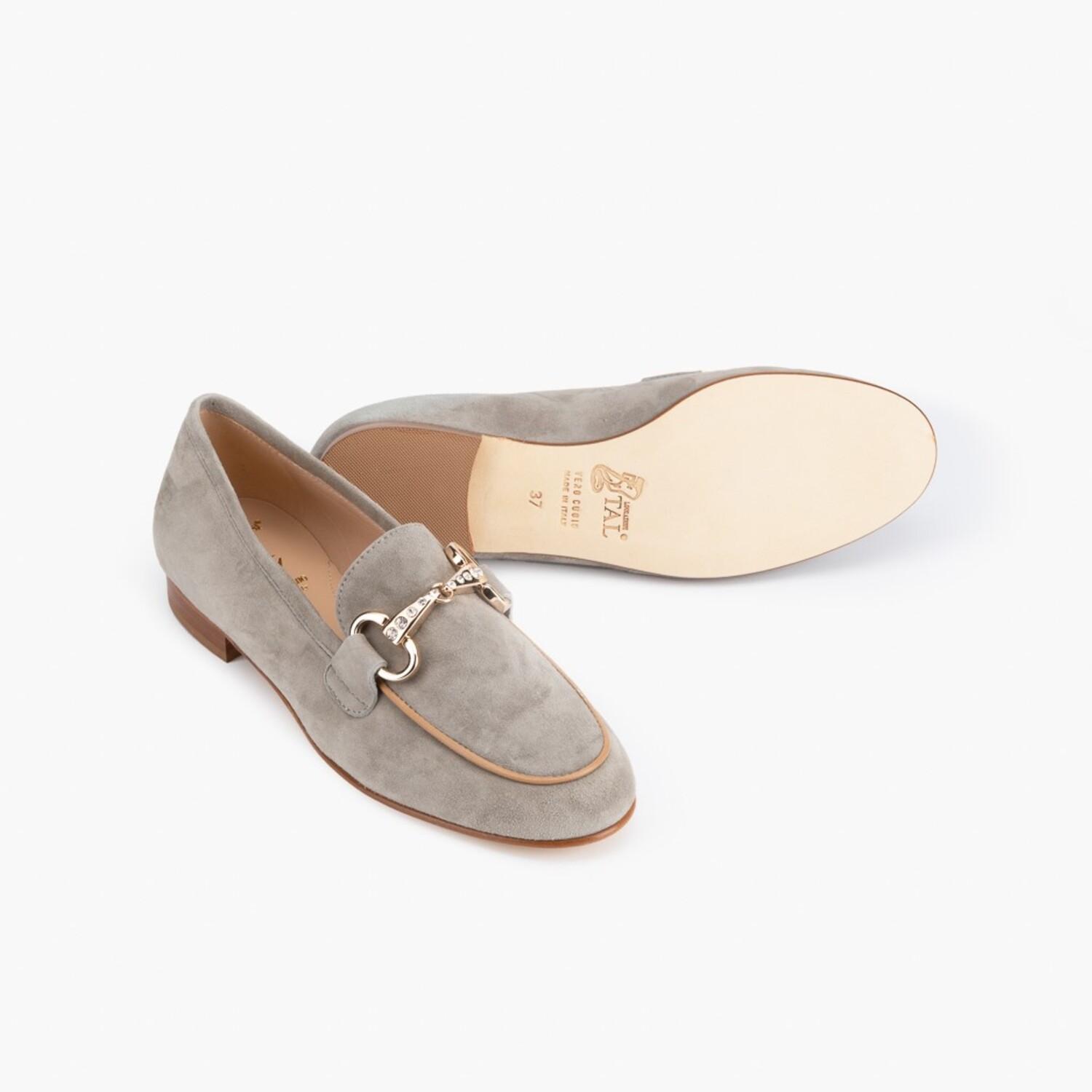 Luca Grossi Gri Kadın Toka Detaylı Loafer 2010052816005