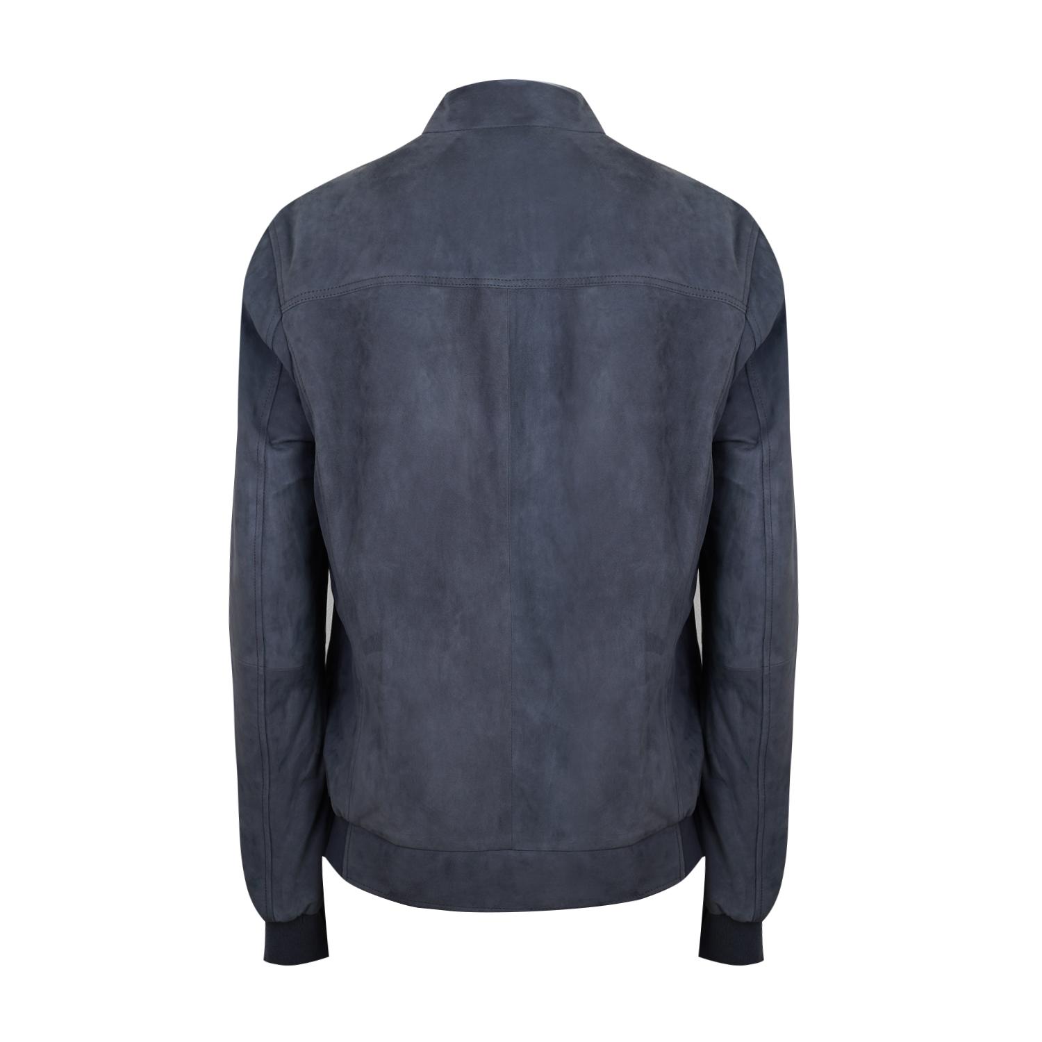 Vitale Gri Erkek Süet Deri Bomber Ceket 1010037751002