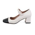 Amaris Bej Kadın Topuklu Mary Jane Deri Klasik Ayakkabı 2010052626001