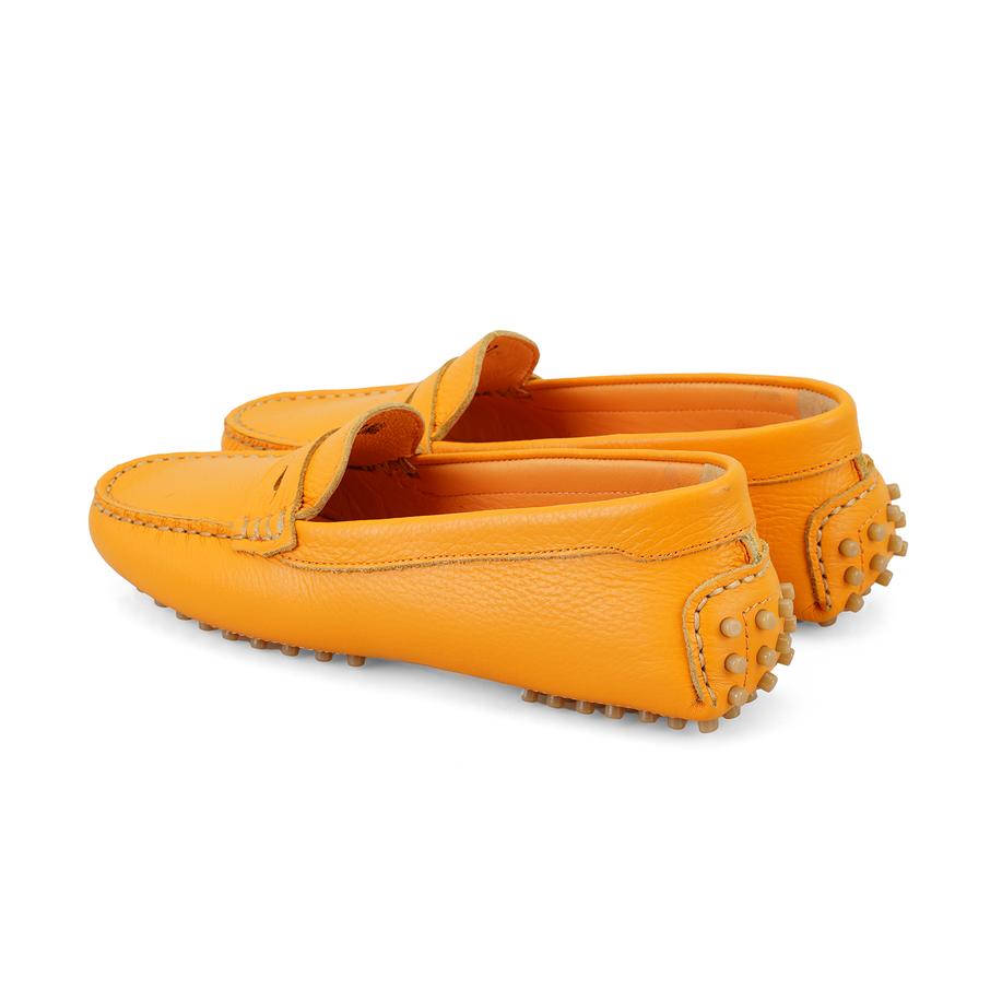 Kadın Turuncu Deri Loafer 2010052630022