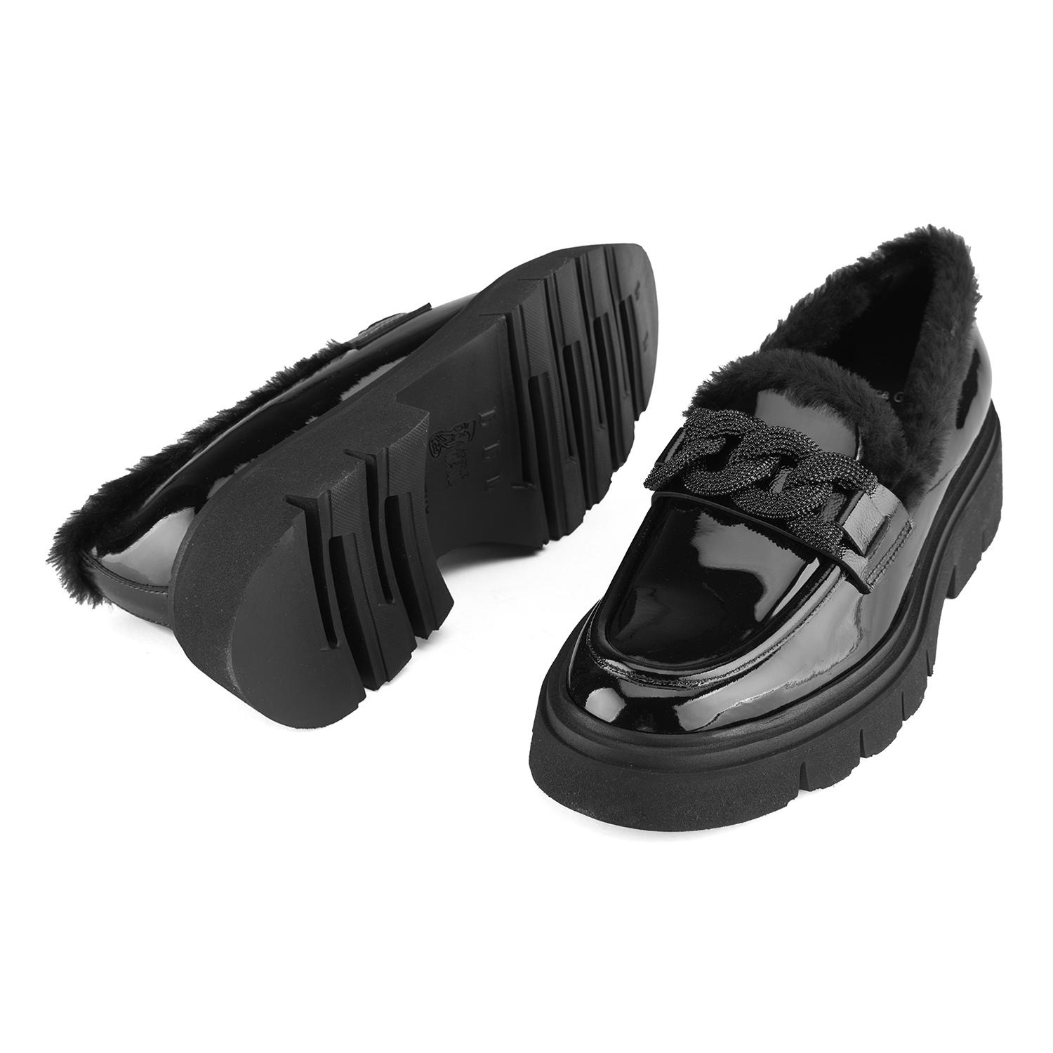 Luca Grossi Siyah Kadın Rugan Loafer 2010053621005