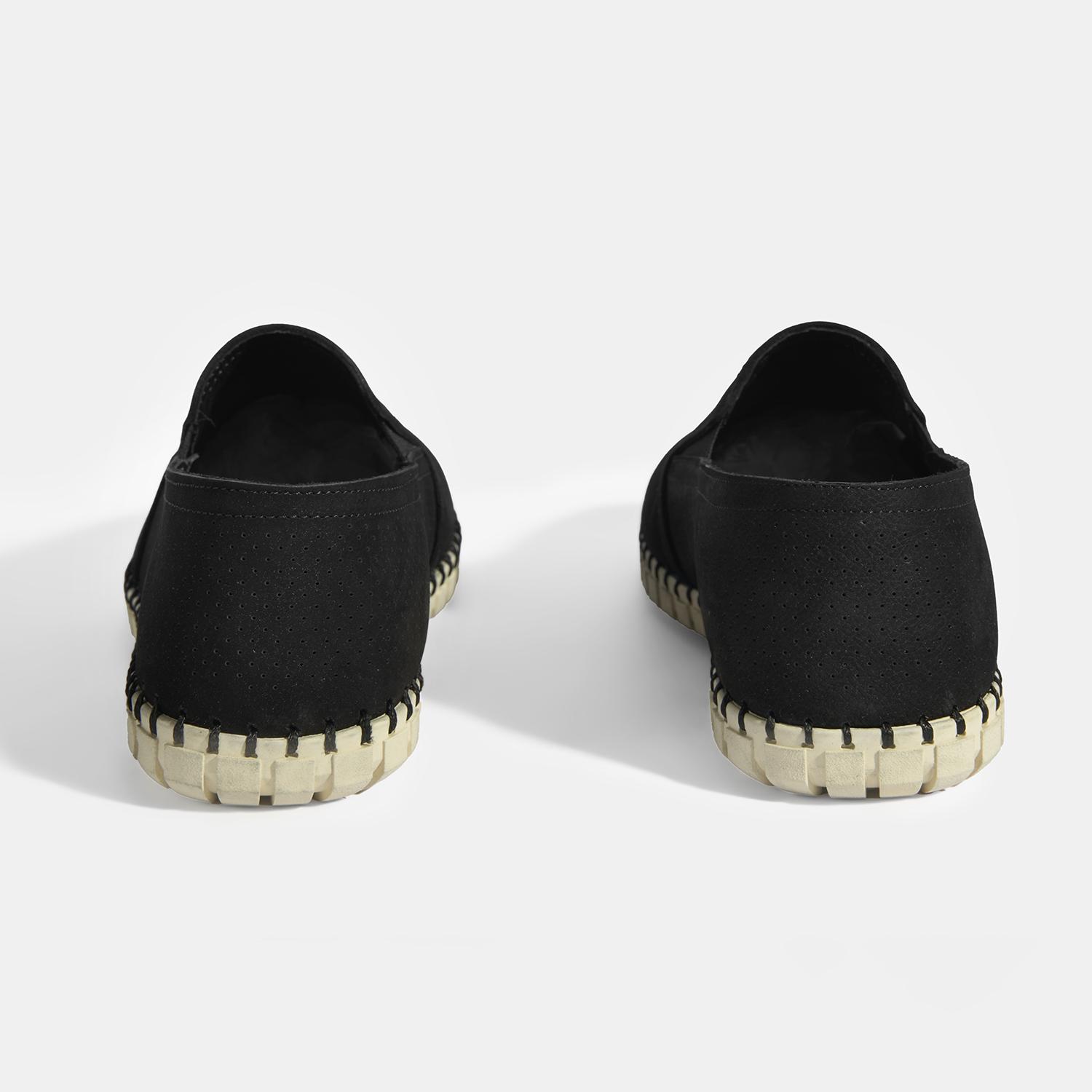 Dislina Siyah Erkek Deri Slip-On Günlük Ayakkabı 2010054267003