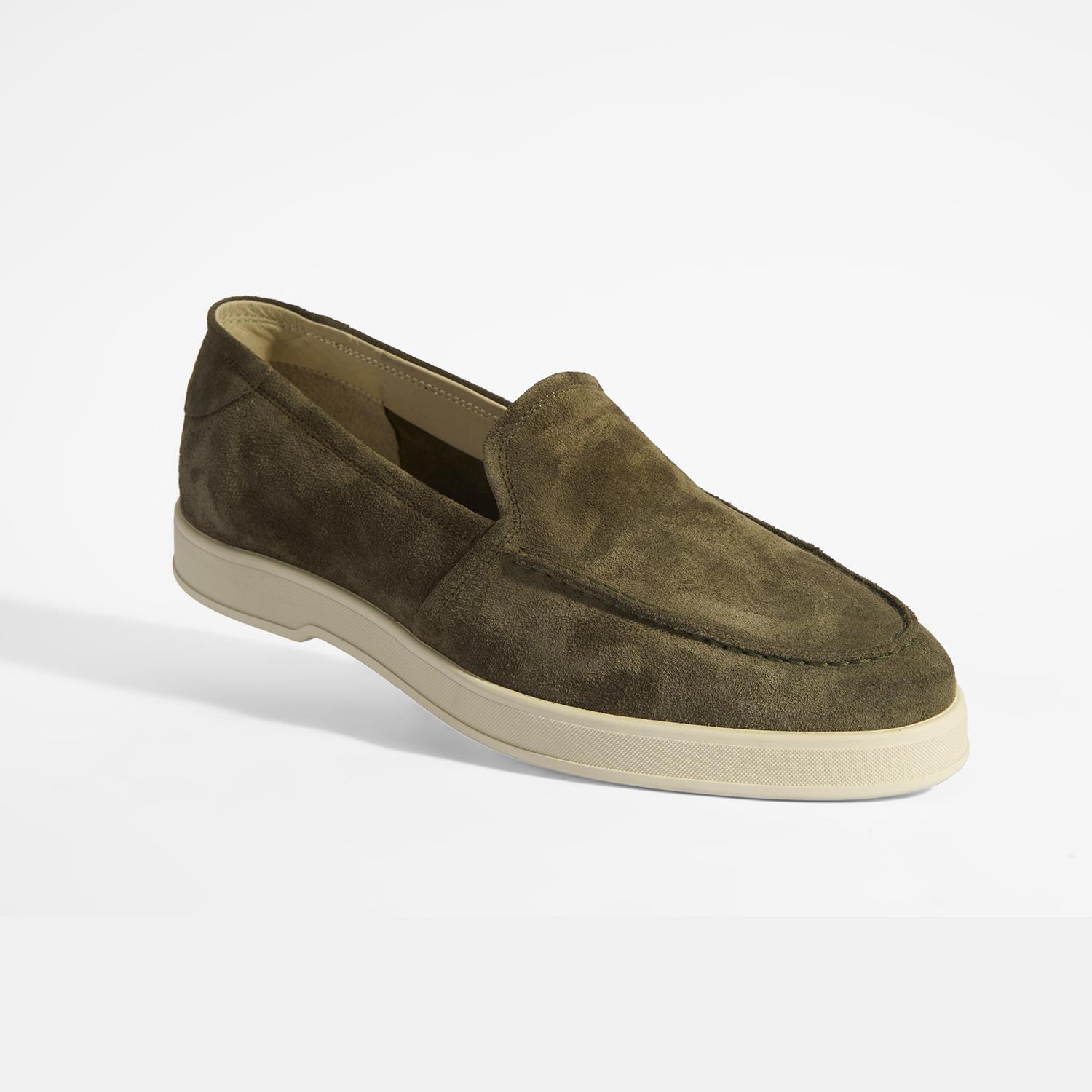 Peraleda Haki Erkek Slip-On Süet Loafer 2010054191002