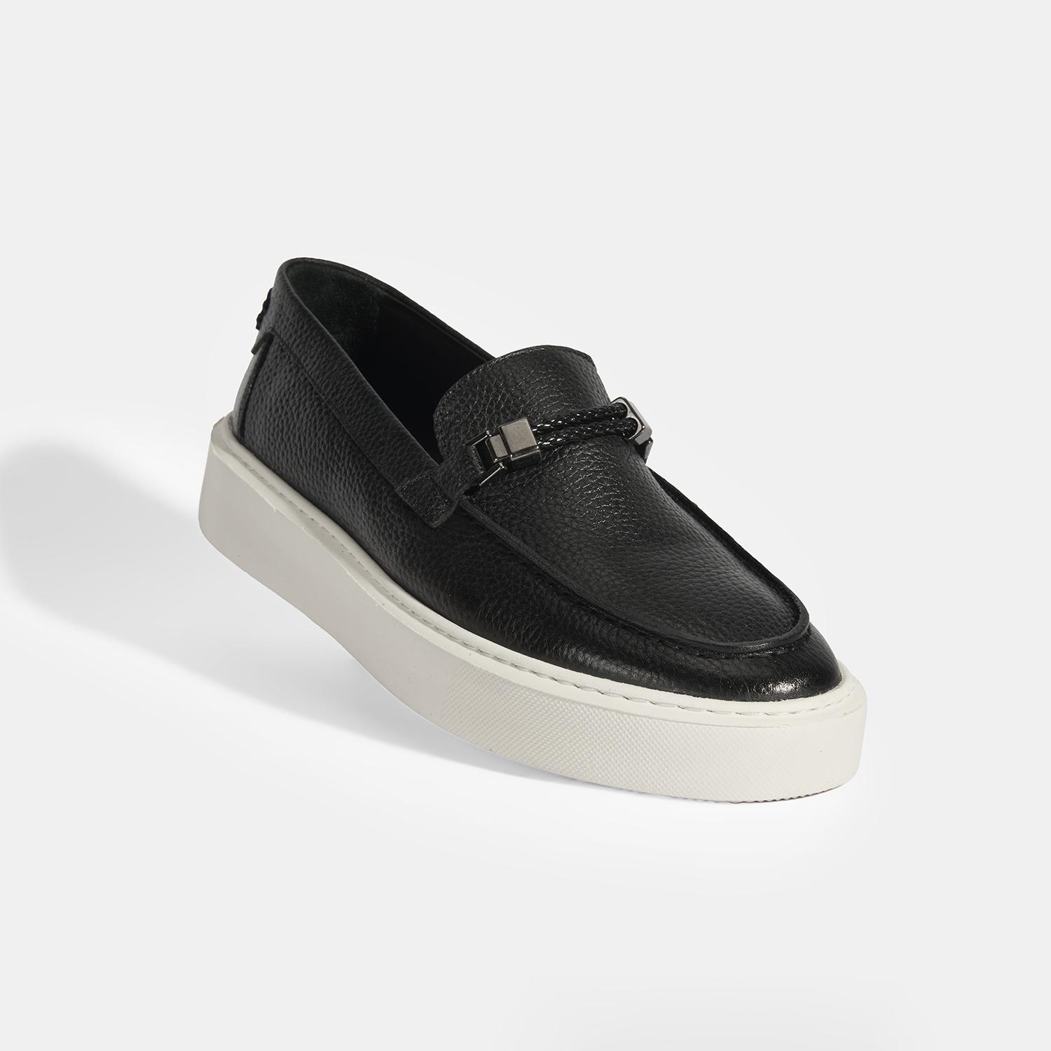 Liverty Siyah Erkek Deri Tokalı Loafer 2010053934003
