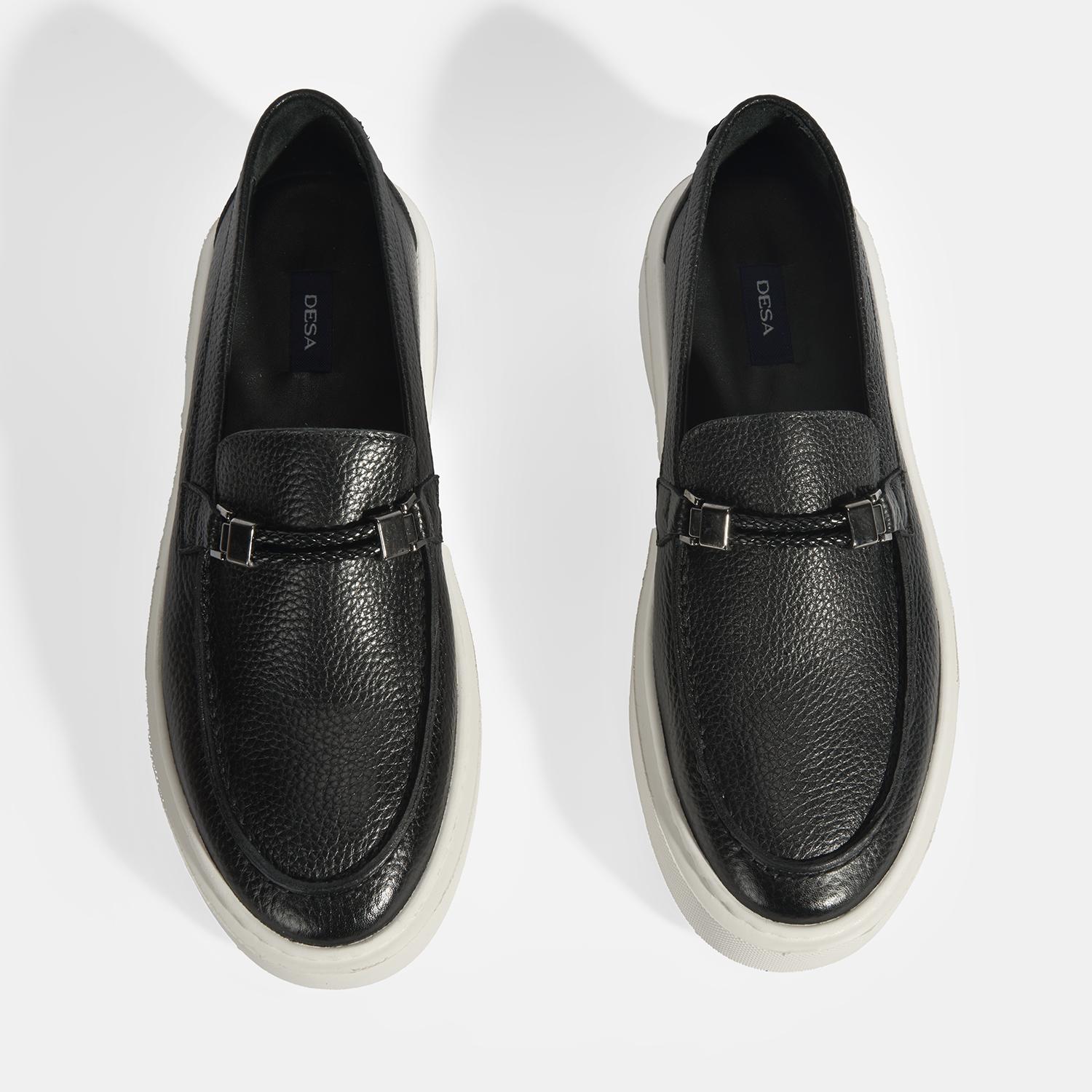 Liverty Siyah Erkek Deri Tokalı Loafer 2010053934003